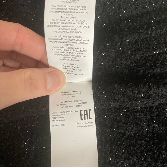 New Michael Kors Relaxed Crew Neck Long Sleeved Sweater - Picture 9 of 9